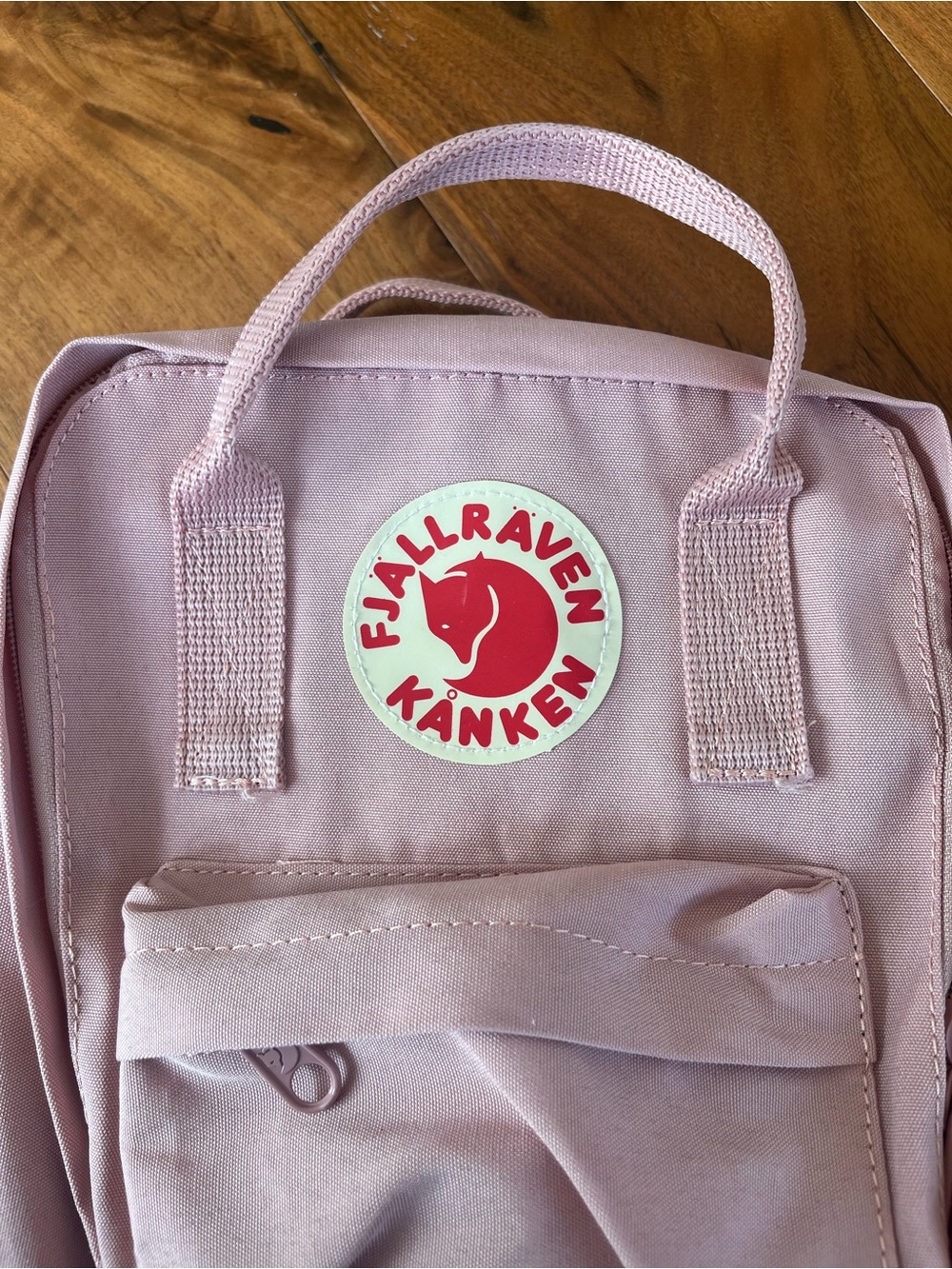 Fjallraven Kånken Kids Backpack - Dusty Pink with Red Logo